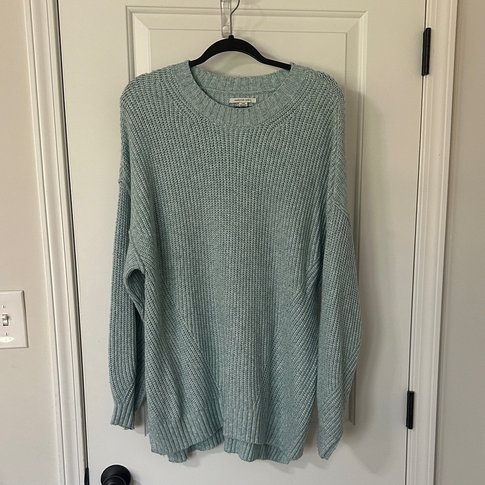 American Eagle Light Blue Knit Sweater